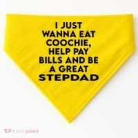 A Great Step Dad USA-Made Doggie Bandana thumb 0