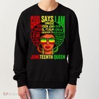 African God Says I Am Juneteenth Queen Black History Gift Women's Sweatshirt thumb 0