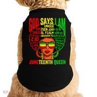 African God Says I Am Juneteenth Queen Black History Gift Doggie Tank thumb 0