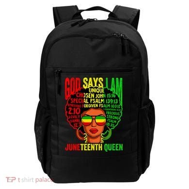 African God Says I Am Juneteenth Queen Black History Gift Backpack