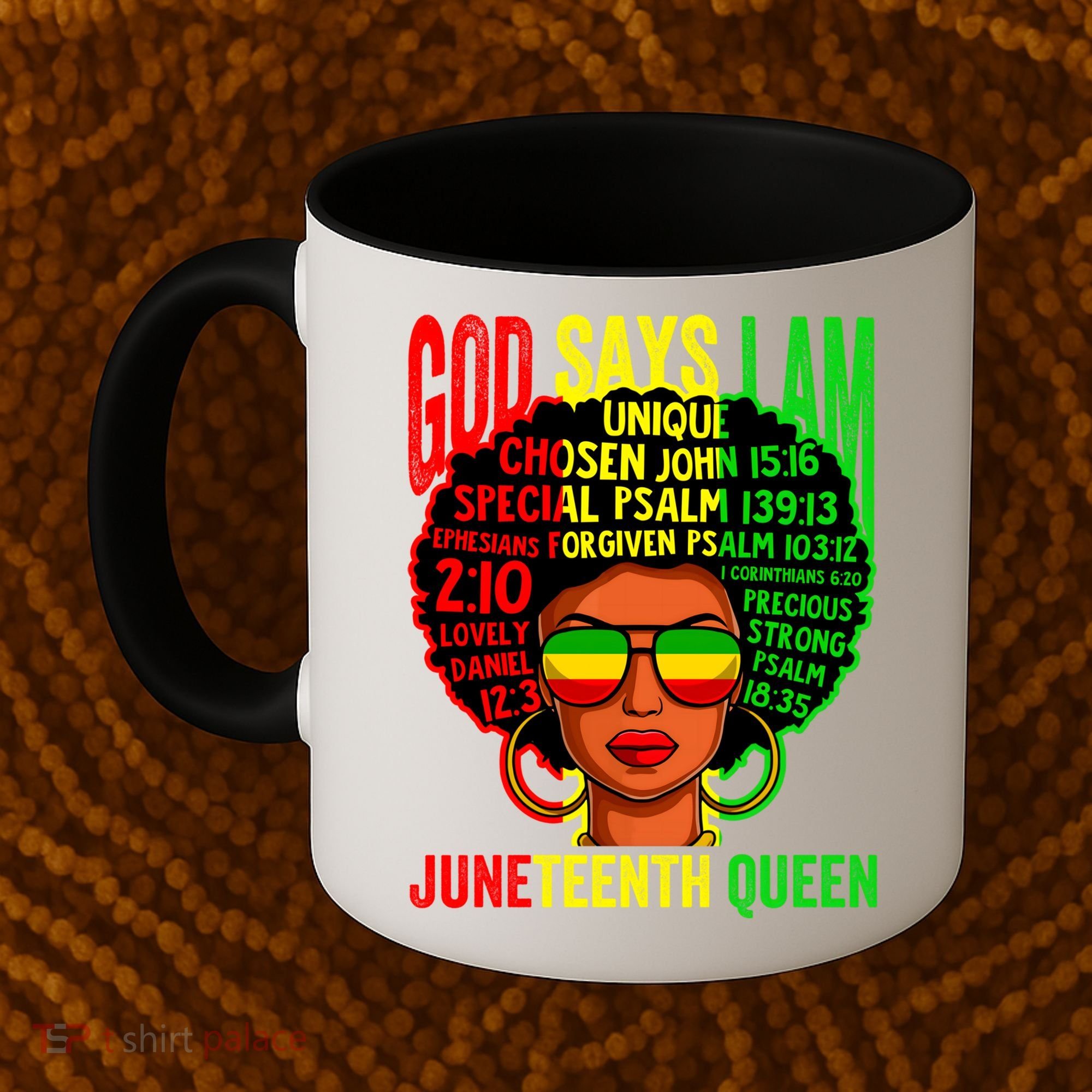 African God Says I Am Juneteenth Queen Black History Gift Coffee Mug