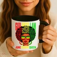 African God Says I Am Juneteenth Queen Black History Gift Coffee Mug thumb 3