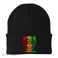 African God Says I Am Juneteenth Queen Black History Gift Beanie thumb 0