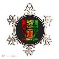 African God Says I Am Juneteenth Queen Black History Gift Ornament thumb 0