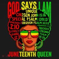 African God Says I Am Juneteenth Queen Black History Gift Ornament thumb 1