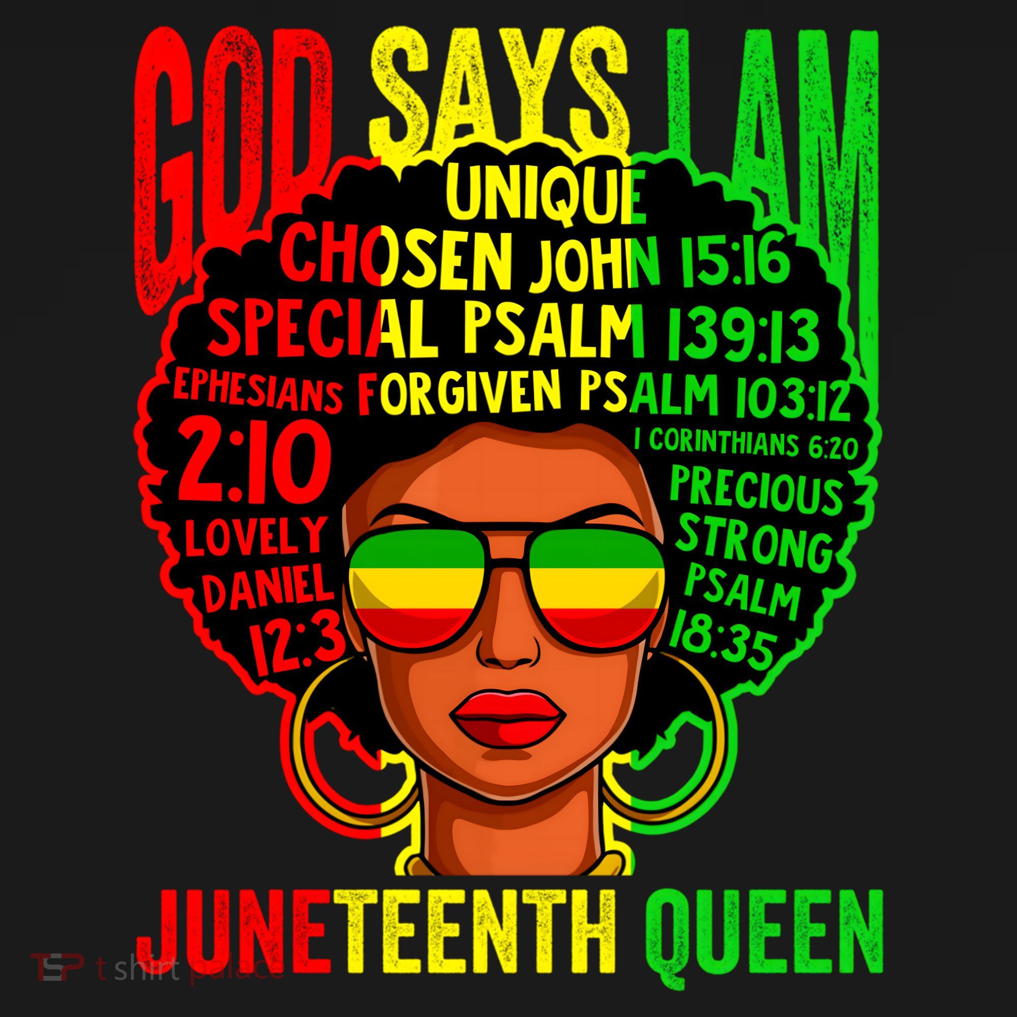 African God Says I Am Juneteenth Queen Black History Gift Ornament