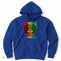 African God Says I Am Juneteenth Queen Black History Gift Hoodie thumb 0