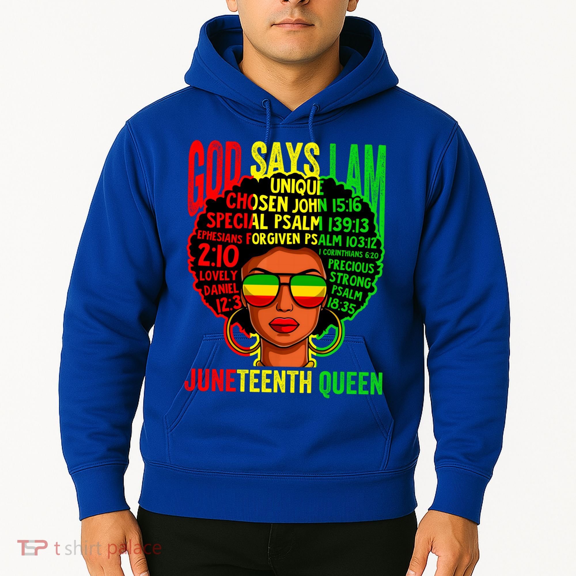 African God Says I Am Juneteenth Queen Black History Gift Hoodie