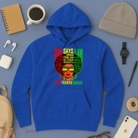 African God Says I Am Juneteenth Queen Black History Gift Hoodie thumb 3