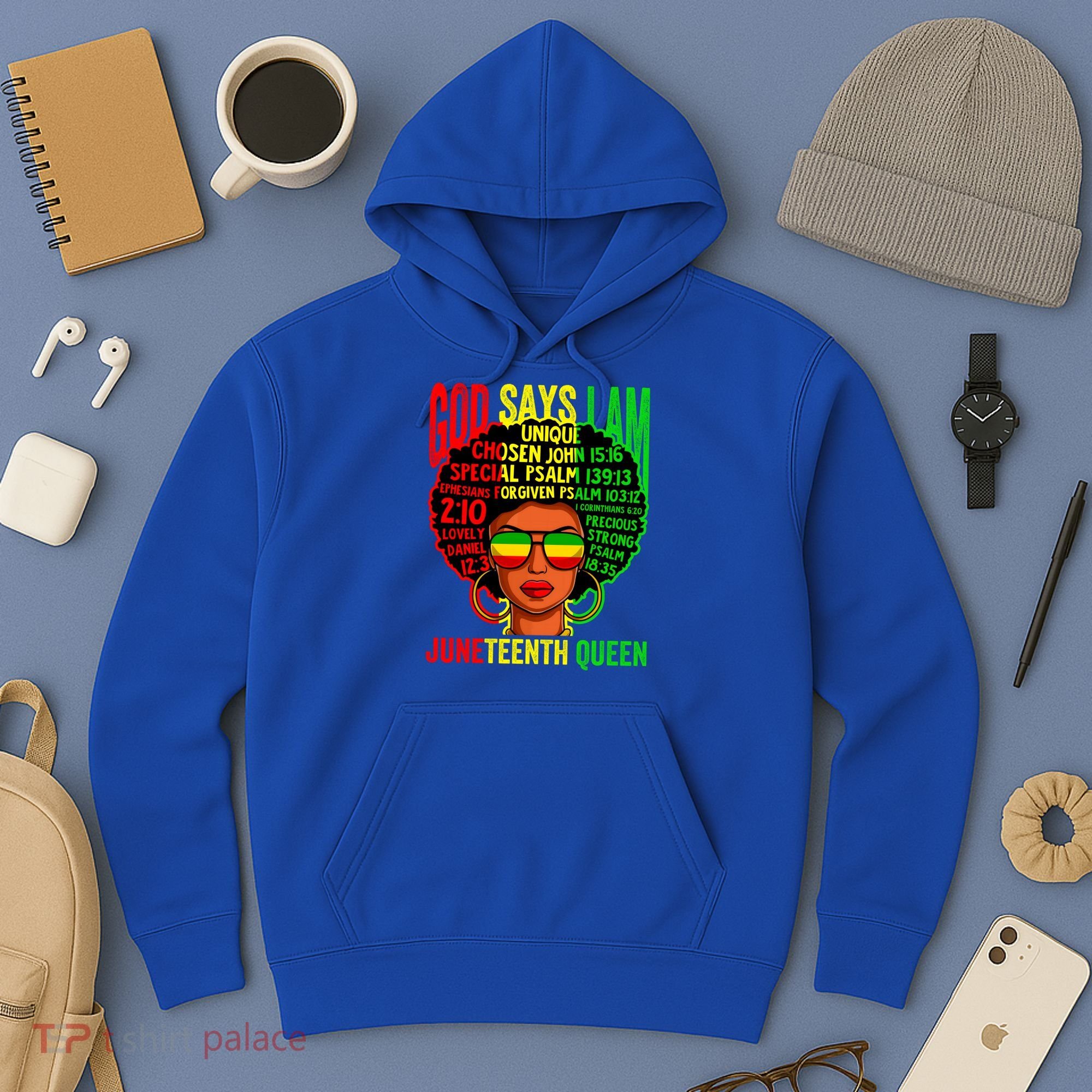 African God Says I Am Juneteenth Queen Black History Gift Hoodie