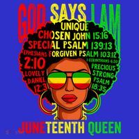 African God Says I Am Juneteenth Queen Black History Gift Hoodie thumb 7