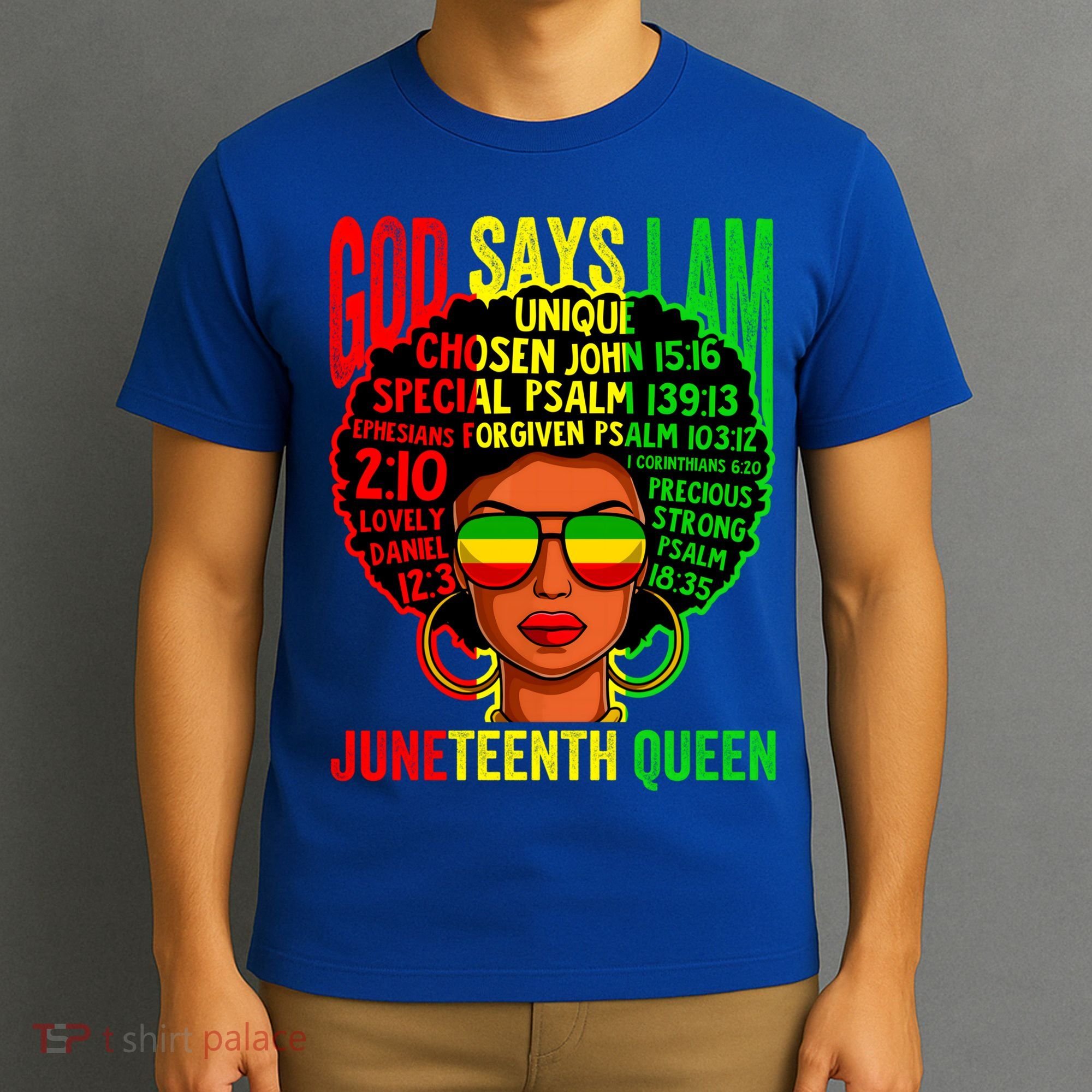 African God Says I Am Juneteenth Queen Black History Gift T-Shirt