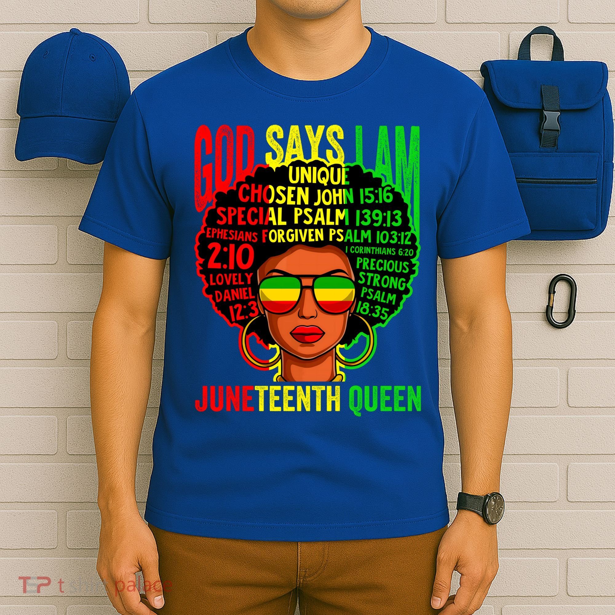 African God Says I Am Juneteenth Queen Black History Gift T-Shirt