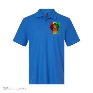 African God Says I Am Juneteenth Queen Black History Gift Polo