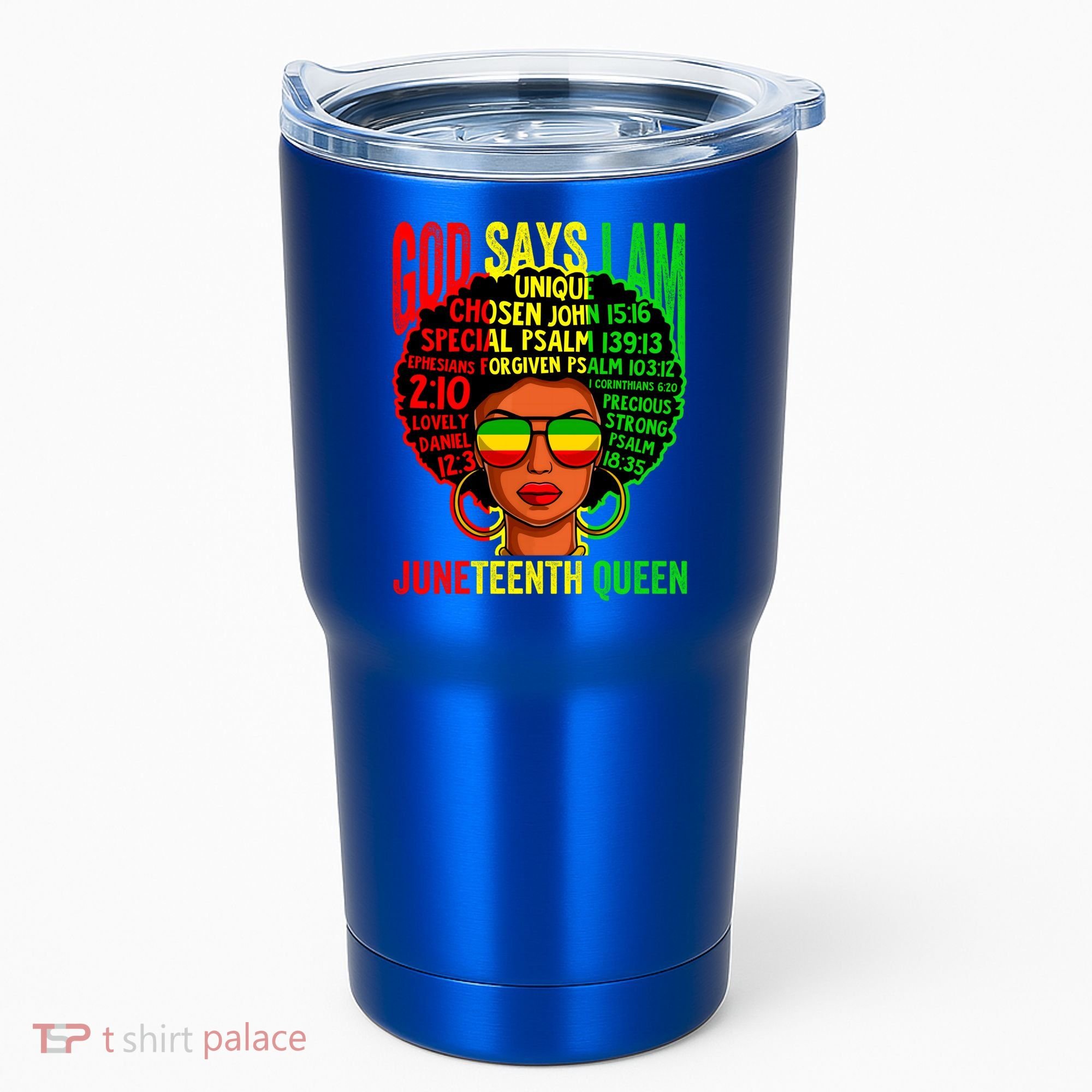 African God Says I Am Juneteenth Queen Black History Gift Tumbler