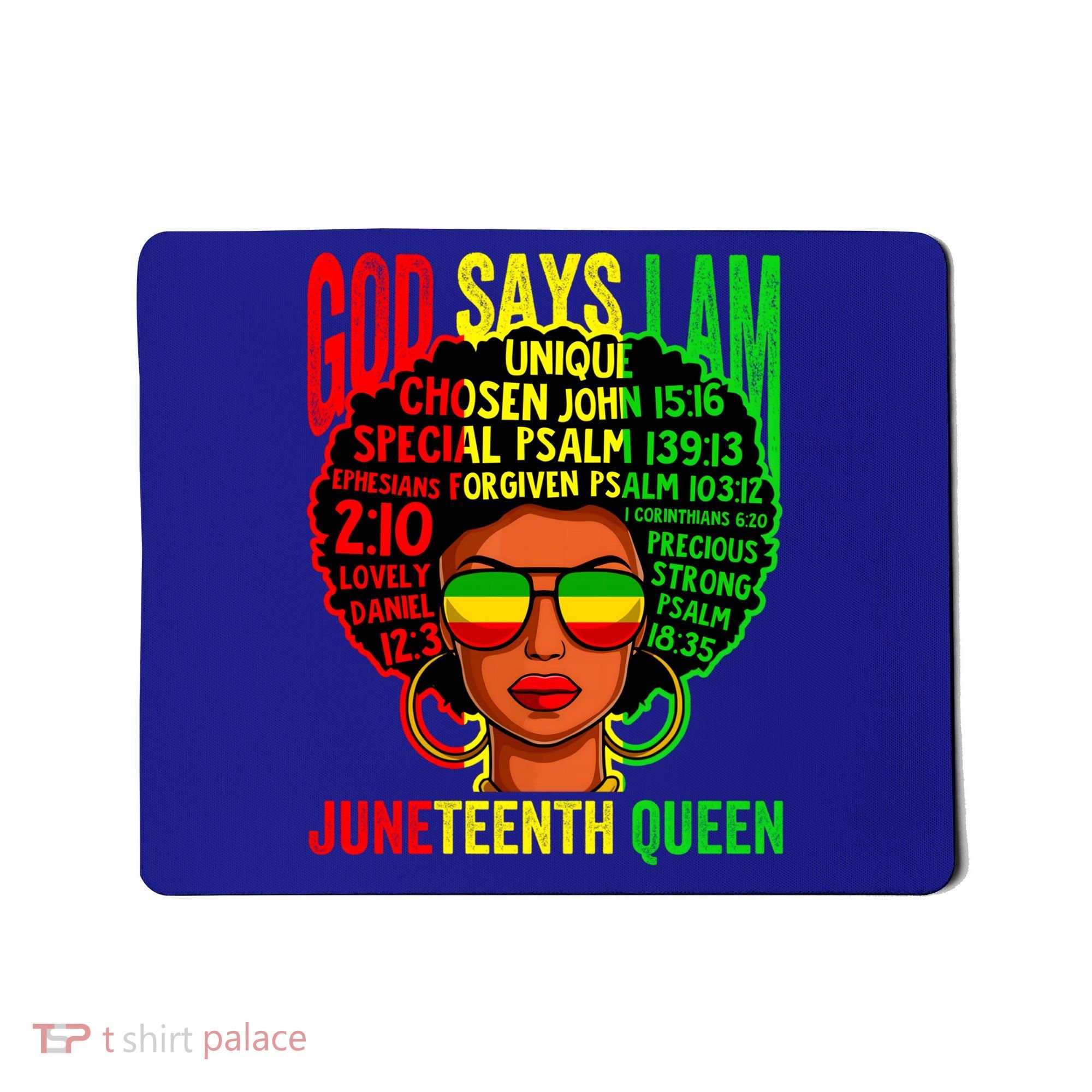 African God Says I Am Juneteenth Queen Black History Gift Mousepad