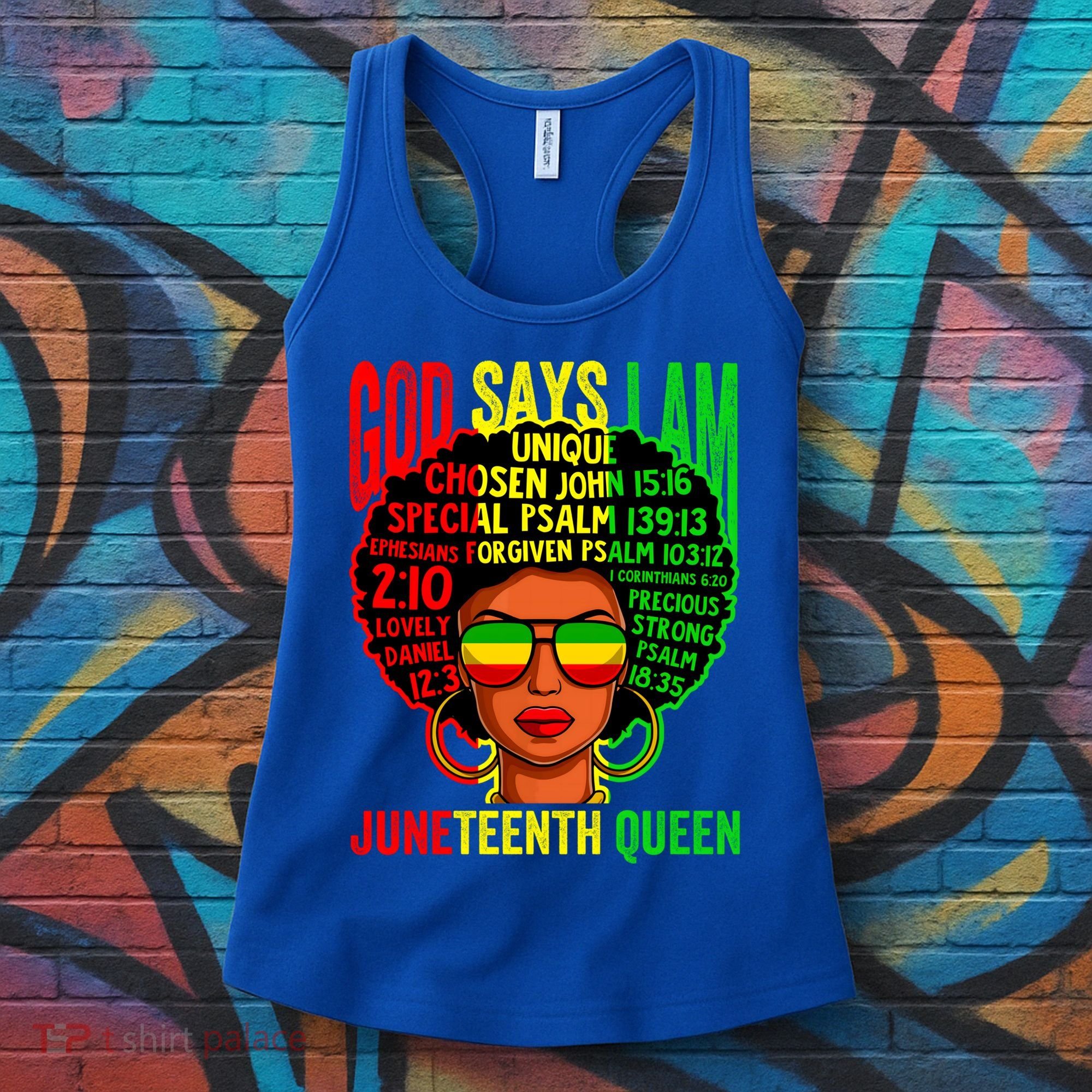 African God Says I Am Juneteenth Queen Black History Gift Women's Tank Top
