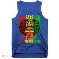 African God Says I Am Juneteenth Queen Black History Gift Tank Top thumb 0