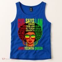 African God Says I Am Juneteenth Queen Black History Gift Tank Top thumb 2