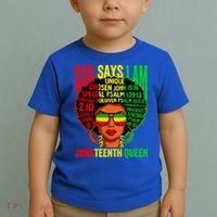 African God Says I Am Juneteenth Queen Black History Gift Toddler T-Shirt thumb 2