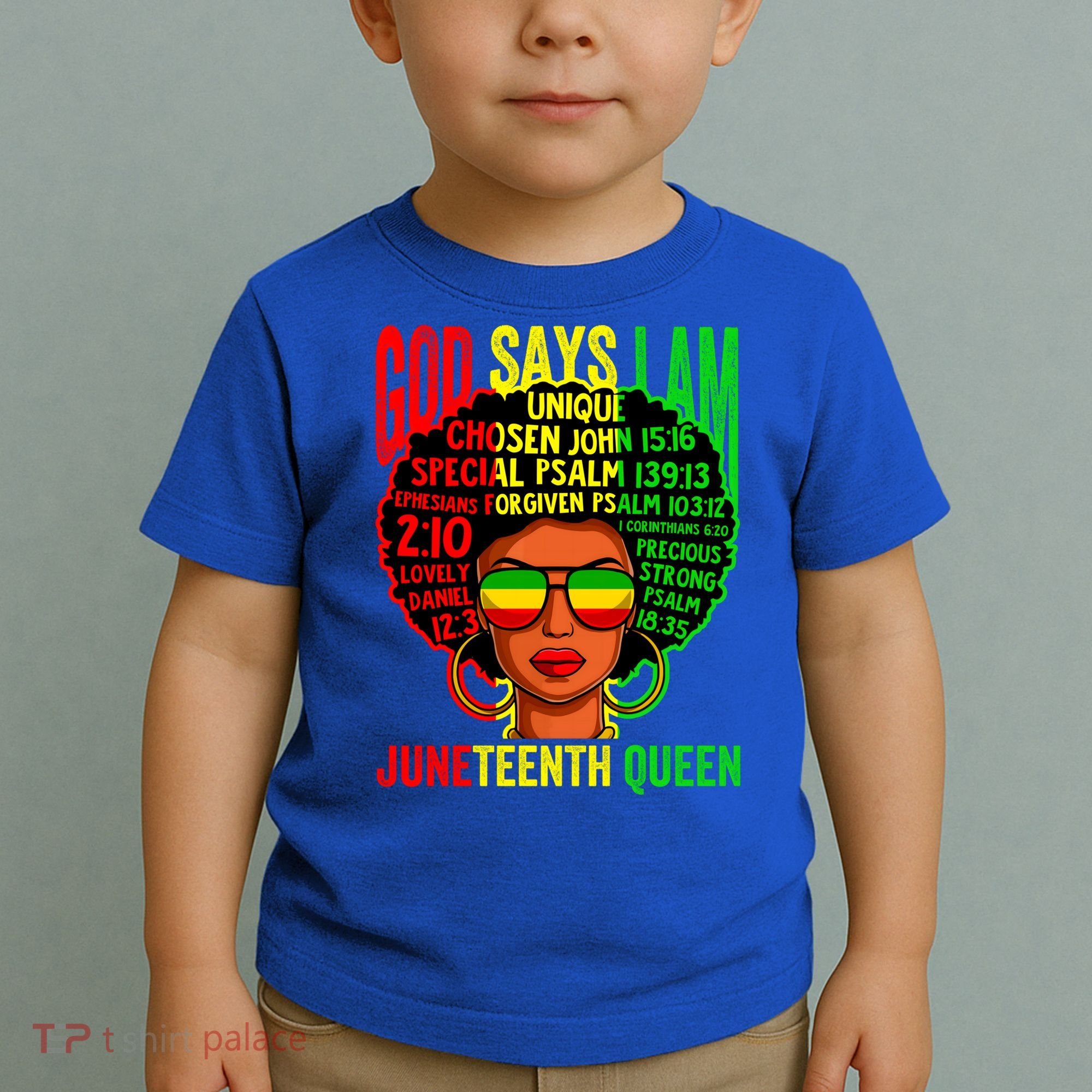 African God Says I Am Juneteenth Queen Black History Gift Toddler T-Shirt
