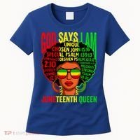 African God Says I Am Juneteenth Queen Black History Gift Women's T-Shirt thumb 0