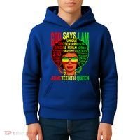 African God Says I Am Juneteenth Queen Black History Gift Kids Hoodie thumb 4