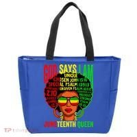 African God Says I Am Juneteenth Queen Black History Gift Tote Bag thumb 0