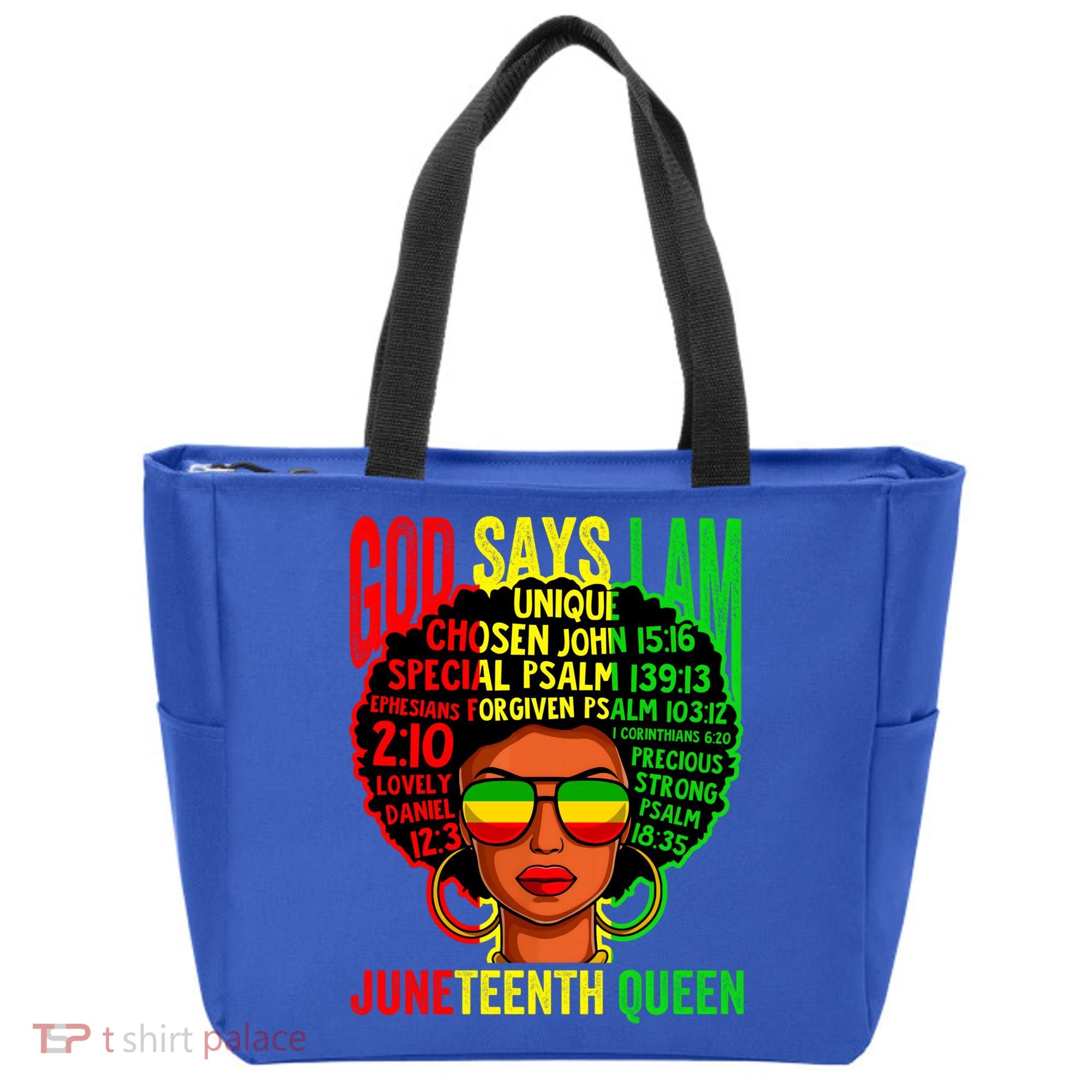 African God Says I Am Juneteenth Queen Black History Gift Tote Bag