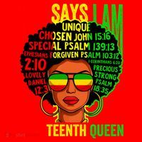 African God Says I Am Juneteenth Queen Black History Gift Santa Hat thumb 1