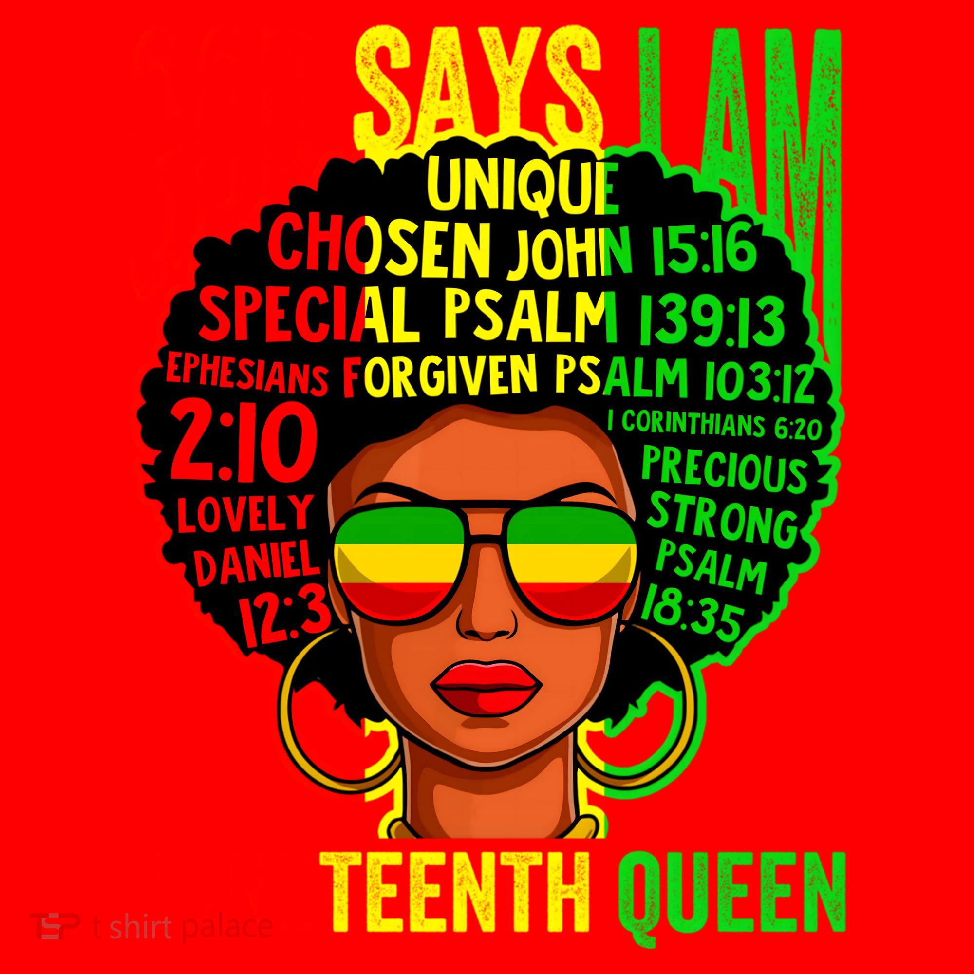African God Says I Am Juneteenth Queen Black History Gift Santa Hat