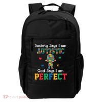 Autism God Says I Am Perfect Autism Awareness Backpack thumb 0