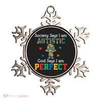 Autism God Says I Am Perfect Autism Awareness Ornament thumb 0