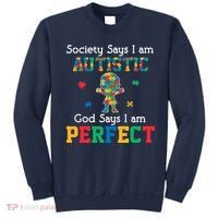 Autism God Says I Am Perfect Autism Awareness Sweatshirt thumb 0