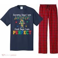 Autism God Says I Am Perfect Autism Awareness Pajama Set thumb 0