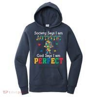 Autism God Says I Am Perfect Autism Awareness Women's Hoodie thumb 0