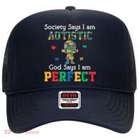 Autism God Says I Am Perfect Autism Awareness Hat thumb 0