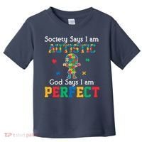 Autism God Says I Am Perfect Autism Awareness Toddler T-Shirt thumb 0
