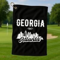 Atlanta Georgia Skyline Golf Towel thumb 1