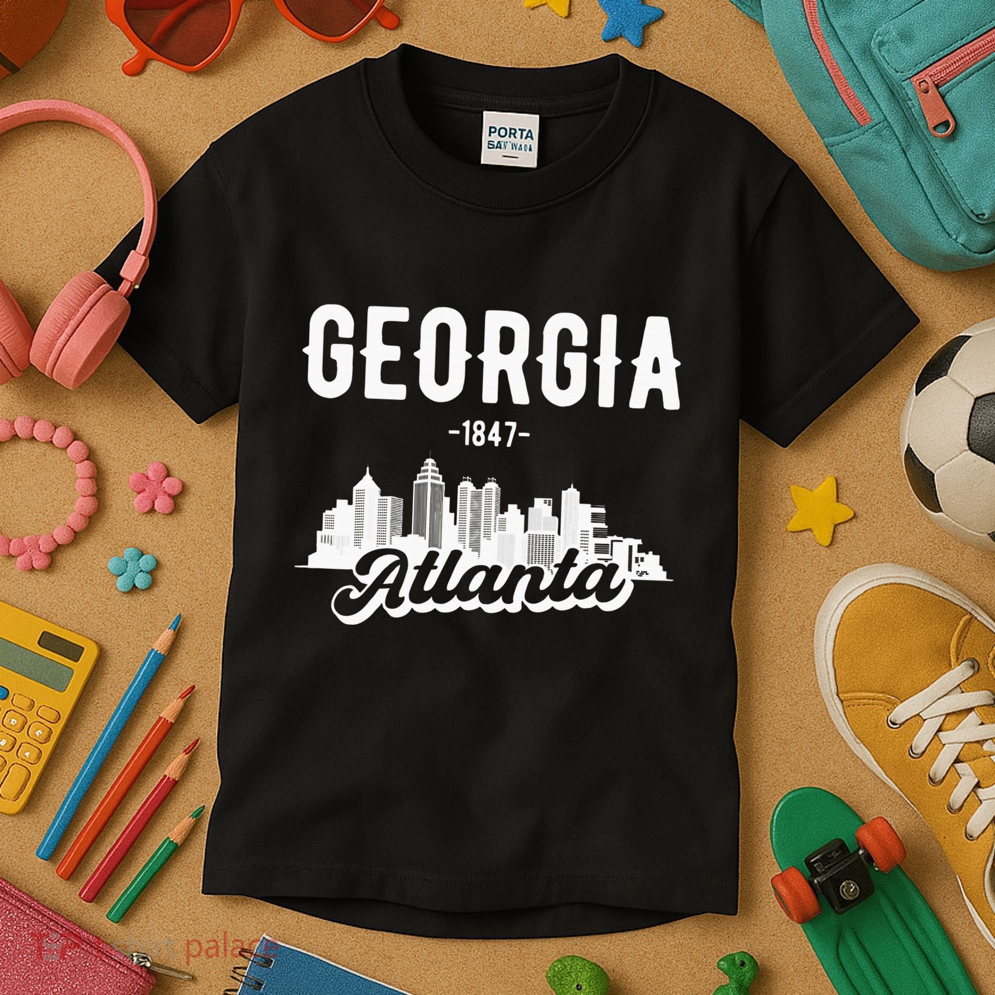 Atlanta Georgia Skyline Kids T-Shirt