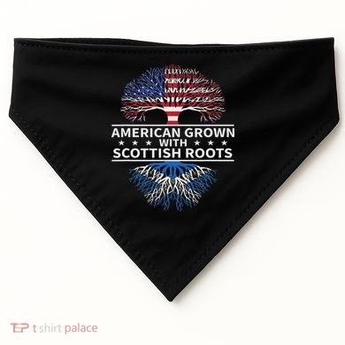 American Grown Scottish Roots Scotland Gift USA-Made Doggie Bandana