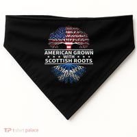 American Grown Scottish Roots Scotland Gift USA-Made Doggie Bandana thumb 0