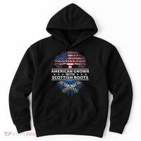 American Grown Scottish Roots Scotland Gift Hoodie thumb 0