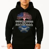 American Grown Scottish Roots Scotland Gift Hoodie thumb 2