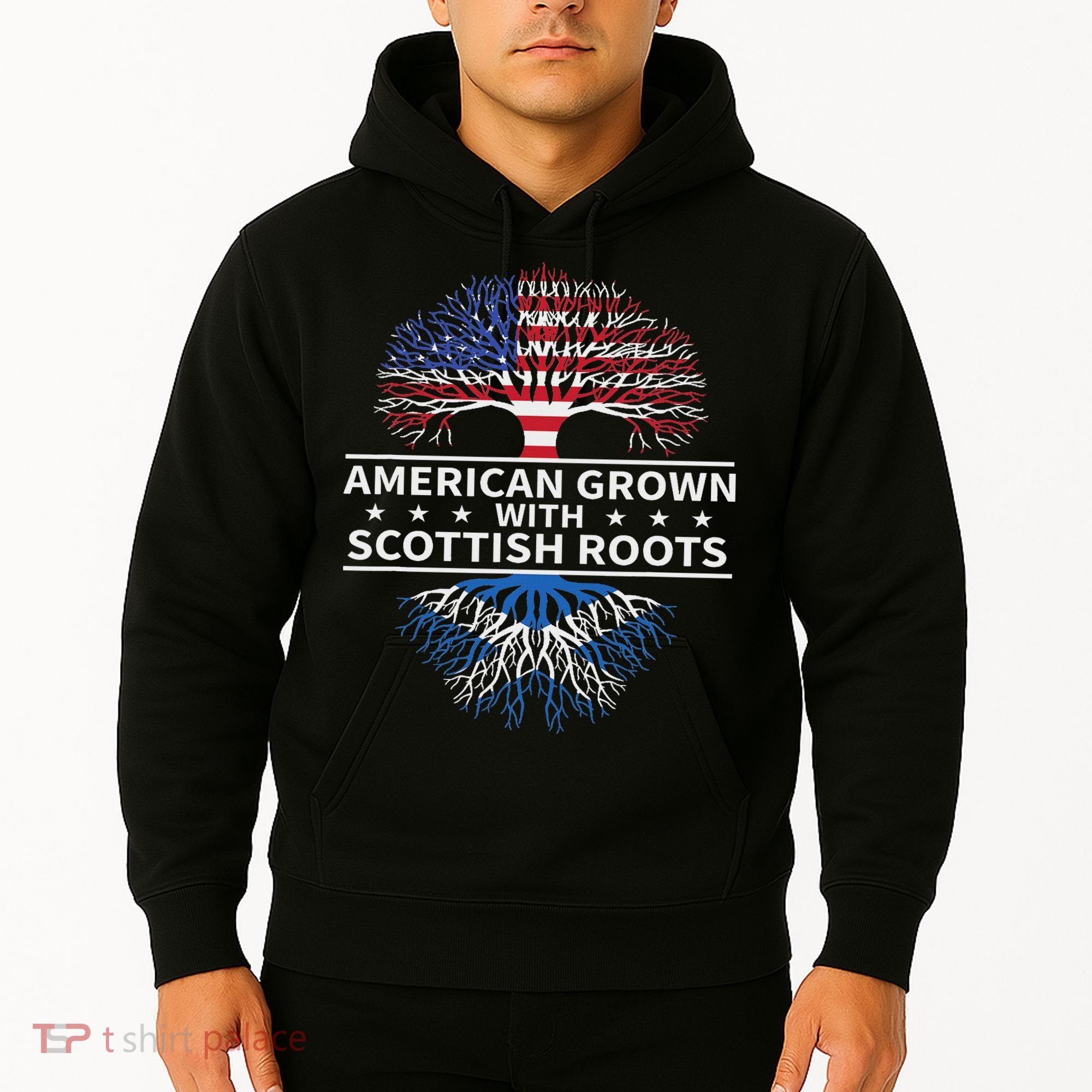American Grown Scottish Roots Scotland Gift Hoodie