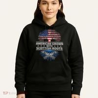 American Grown Scottish Roots Scotland Gift Hoodie thumb 5