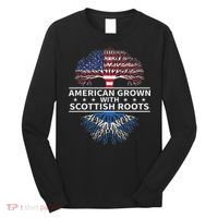 American Grown Scottish Roots Scotland Gift Long Sleeve Shirt thumb 0