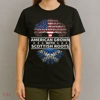 American Grown Scottish Roots Scotland Gift T-Shirt thumb 4