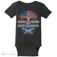 American Grown Scottish Roots Scotland Gift Baby Bodysuit thumb 0