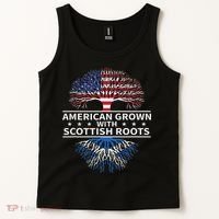 American Grown Scottish Roots Scotland Gift Tank Top thumb 2